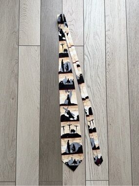 Eagles Wings Crucifixion Ties Religious Necktie Mens Cross Easter Neck Tie